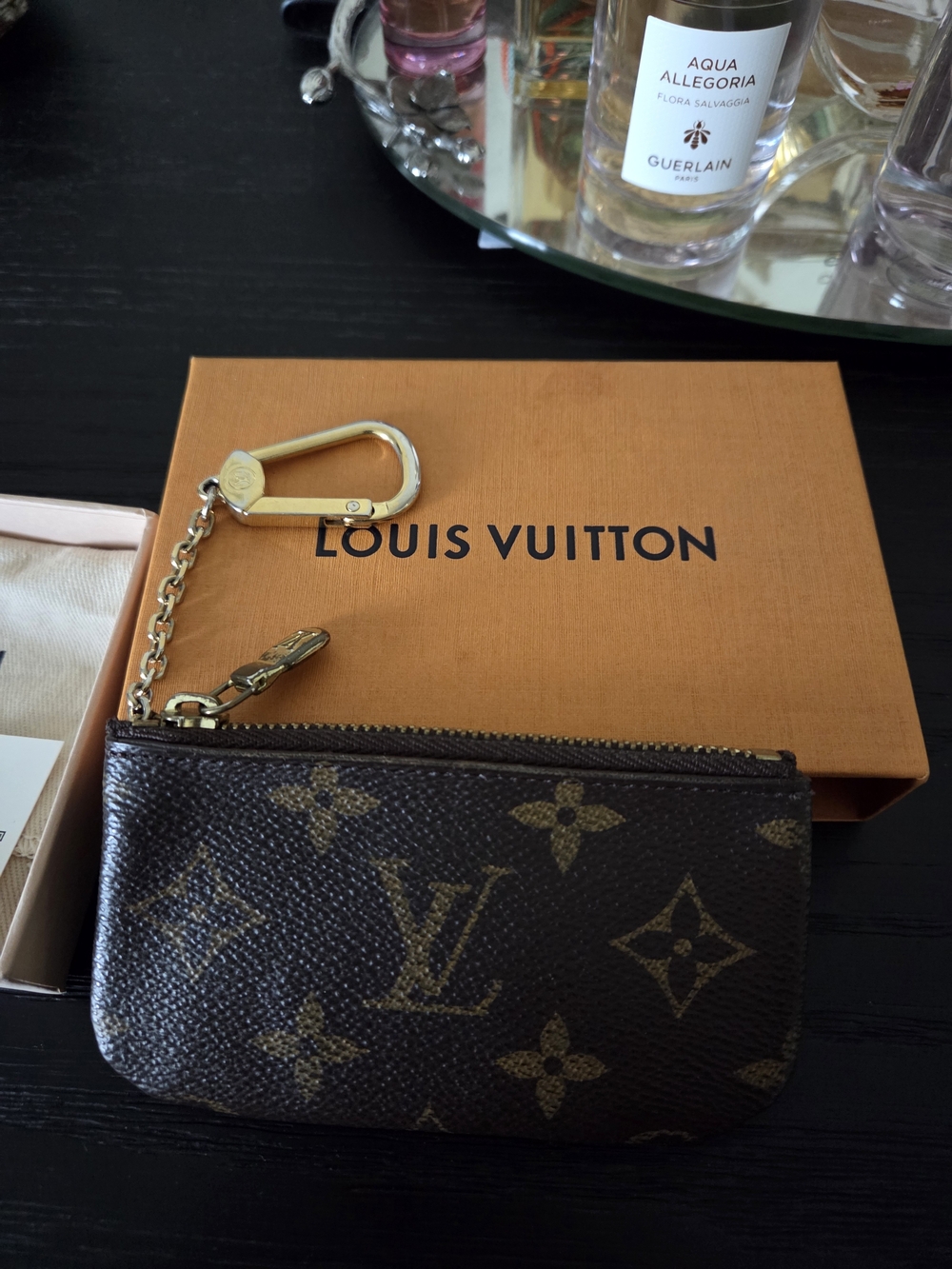 Louis Vuitton Monogram Key Pouch in Brown